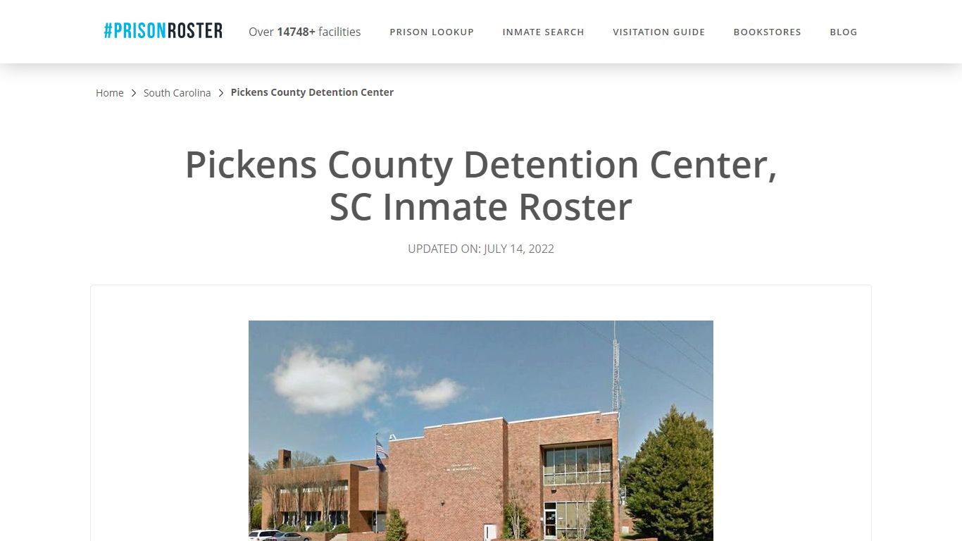 Pickens County Detention Center, SC Inmate Roster